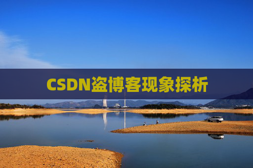 CSDN盗博客现象探析 CSDN盗博客现象探析